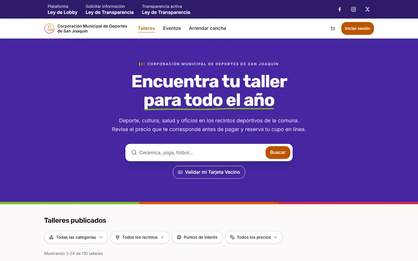 Portal de talleres